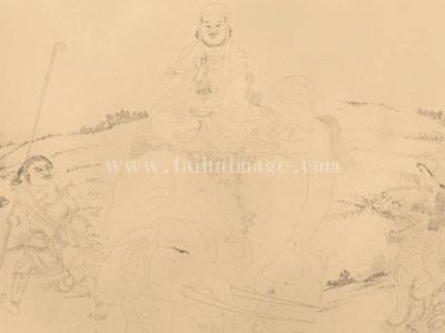 李公麟(传) 白描十六罗汉渡海